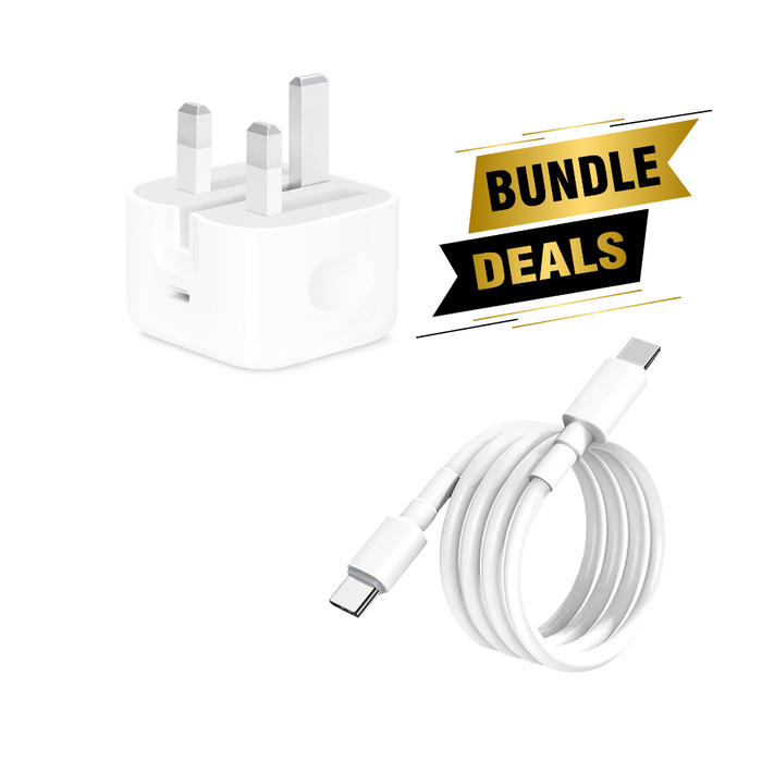 Fast Charging Cable 1m (USB-C to USB-C) and Apple 20W USB-C Power Adapter