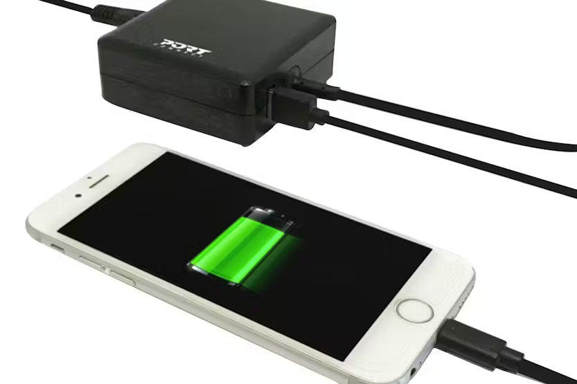 Port Designs 65W Type-C Laptop Power Supply with Charging USB Port